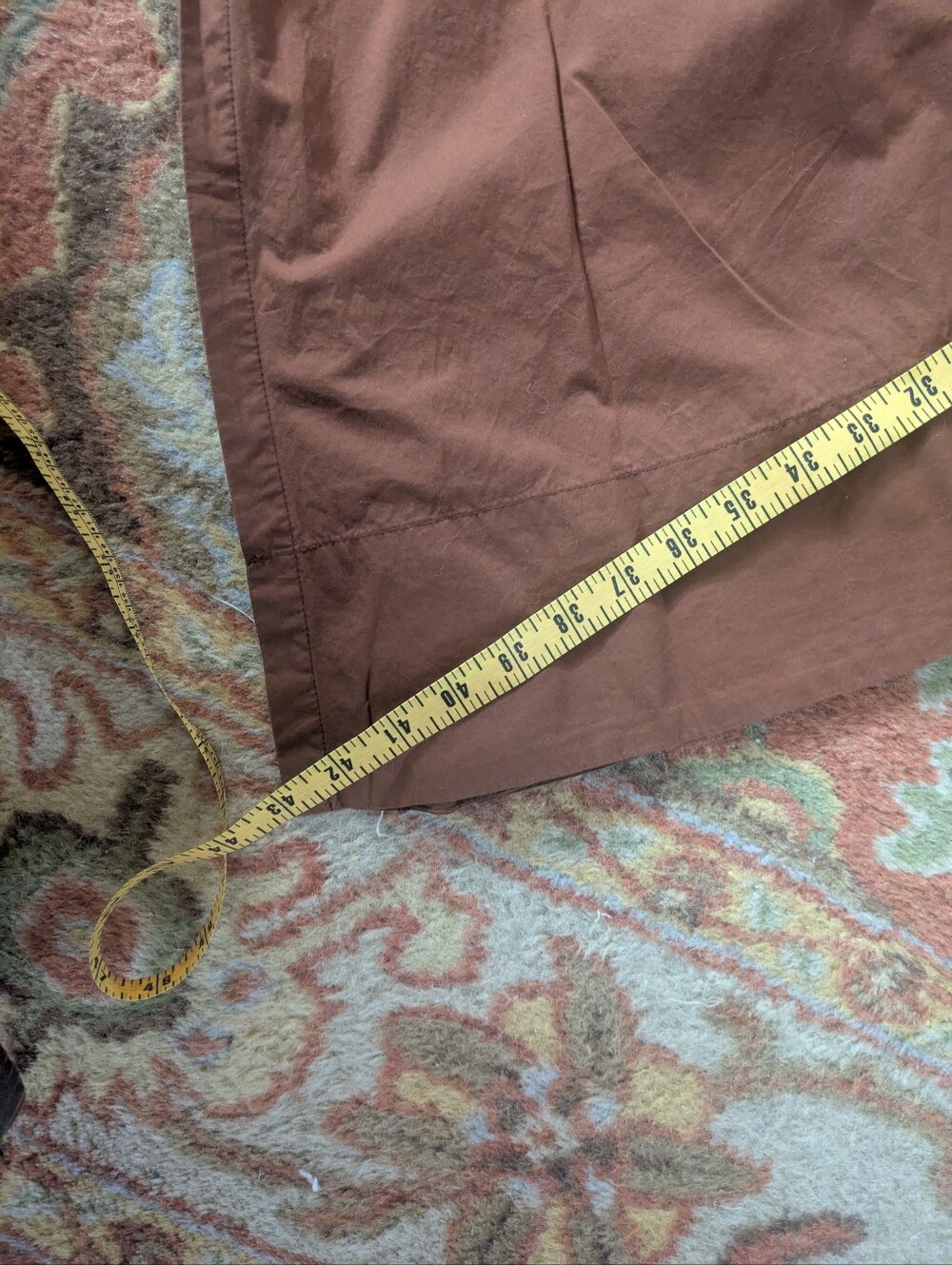 Everlane Rust-Brown Button-Front A-Line Skirt - Picture 12 of 12